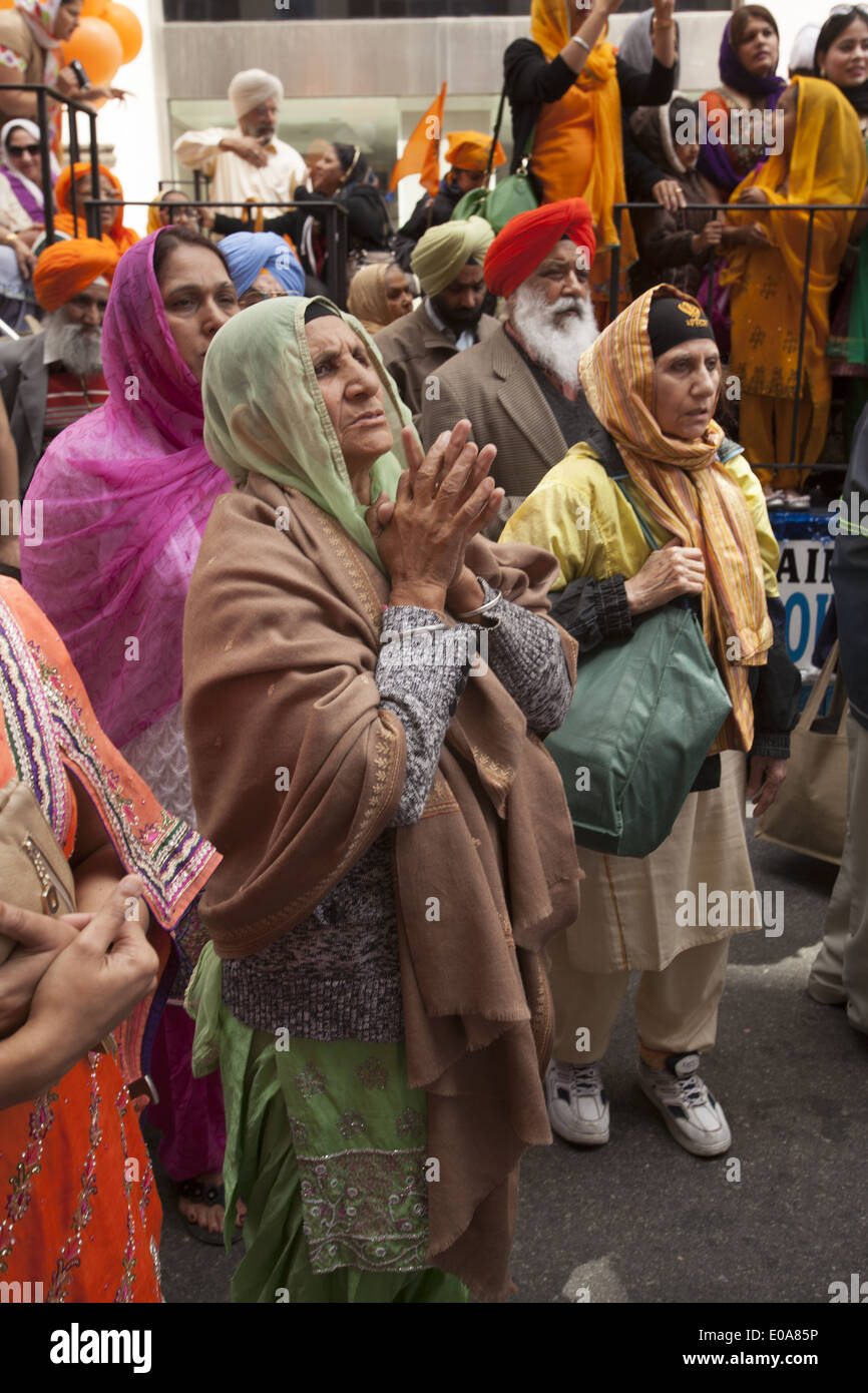 Jährliche Sikh Parade und Festival in der Madison Avenue in New York City Stockfoto