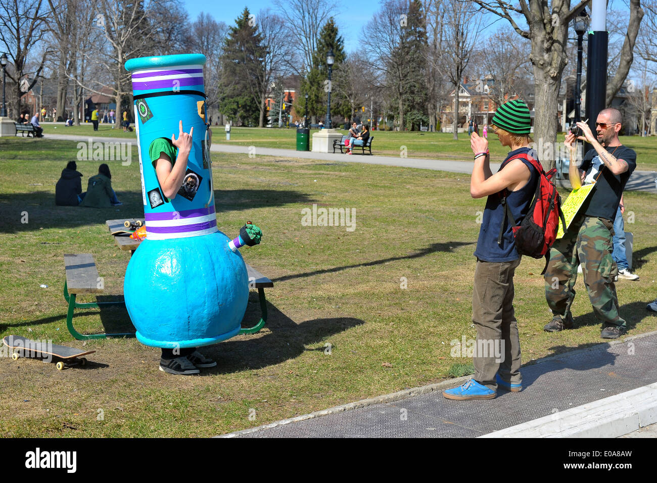 Bilder vom jährlichen 420 pro Cannabis Tag in London, Ontario am 20. April 2014 statt. Stockfoto