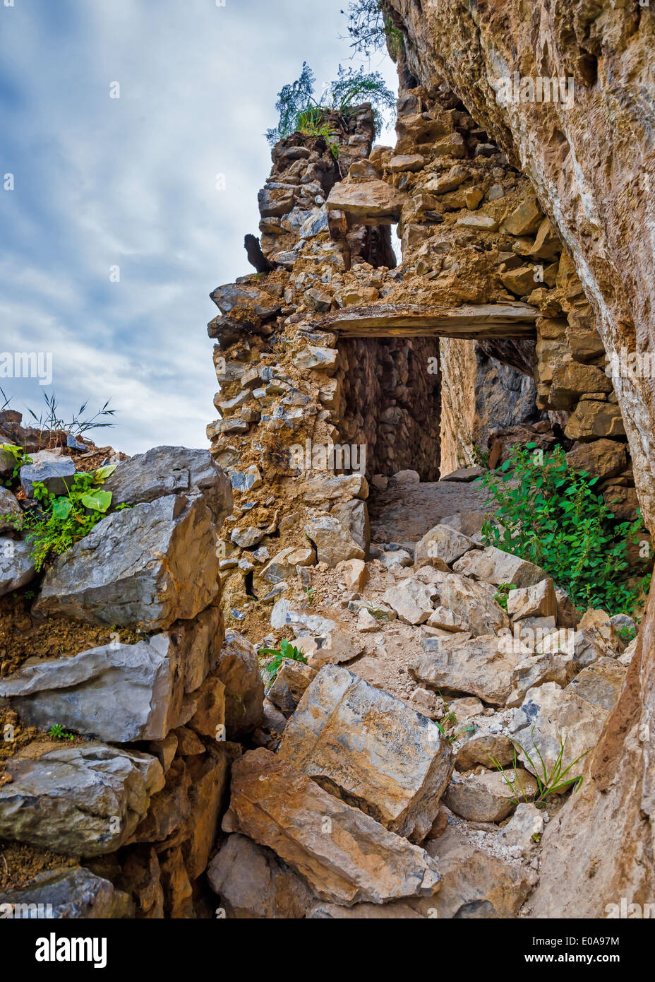 Ruinen der alten Filosofou-Kloster in der Nähe von Stemnitsa in Griechenland Stockfoto