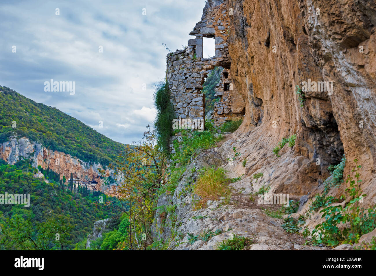 Ruinen der alten Filosofou-Kloster in der Nähe von Stemnitsa in Griechenland Stockfoto