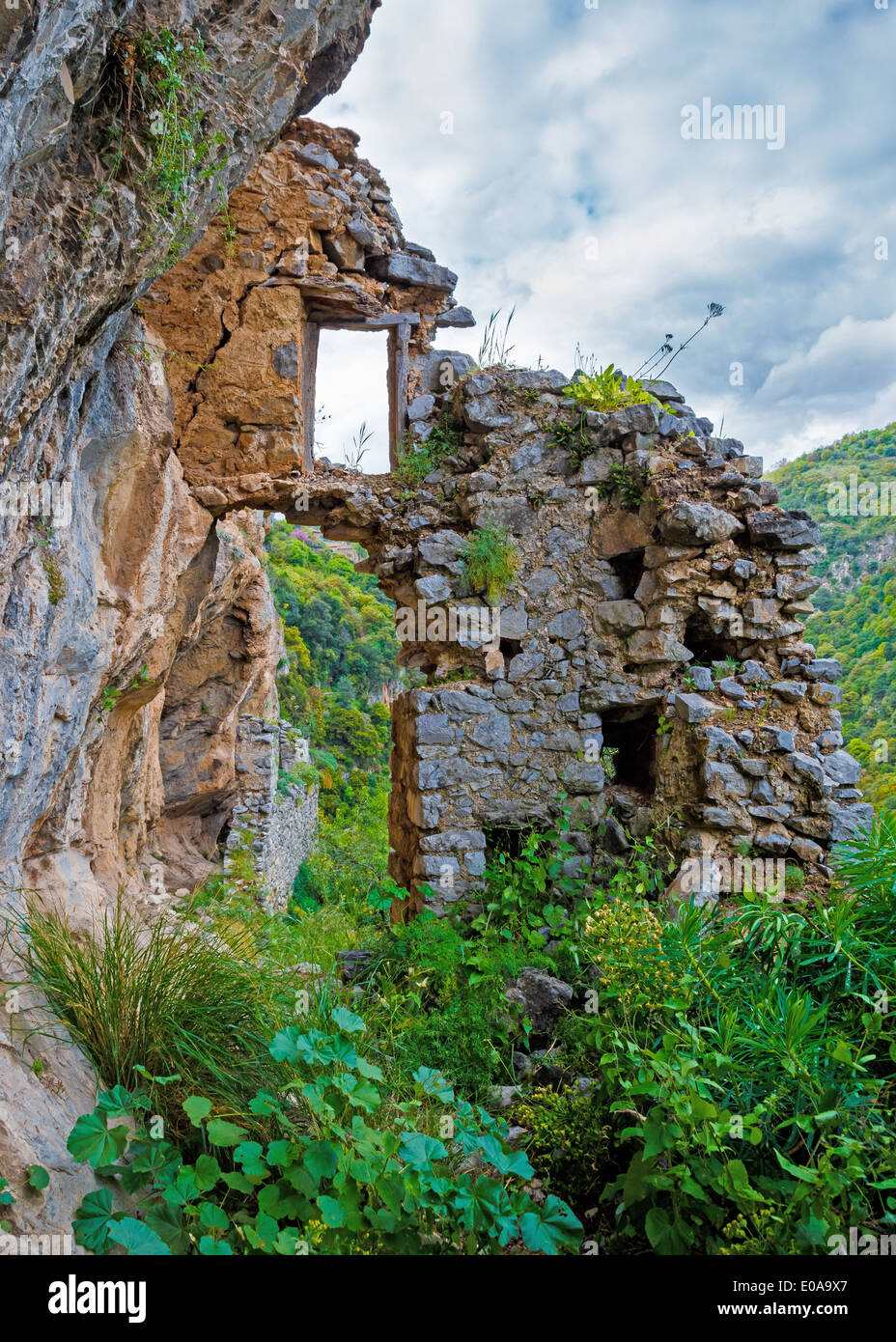 Ruinen der alten Filosofou-Kloster in der Nähe von Stemnitsa in Griechenland Stockfoto