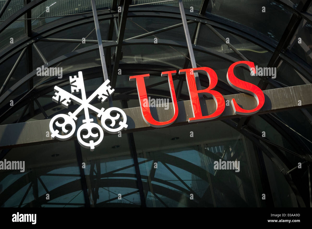 UBS Financial Services Zeichen. Stockfoto