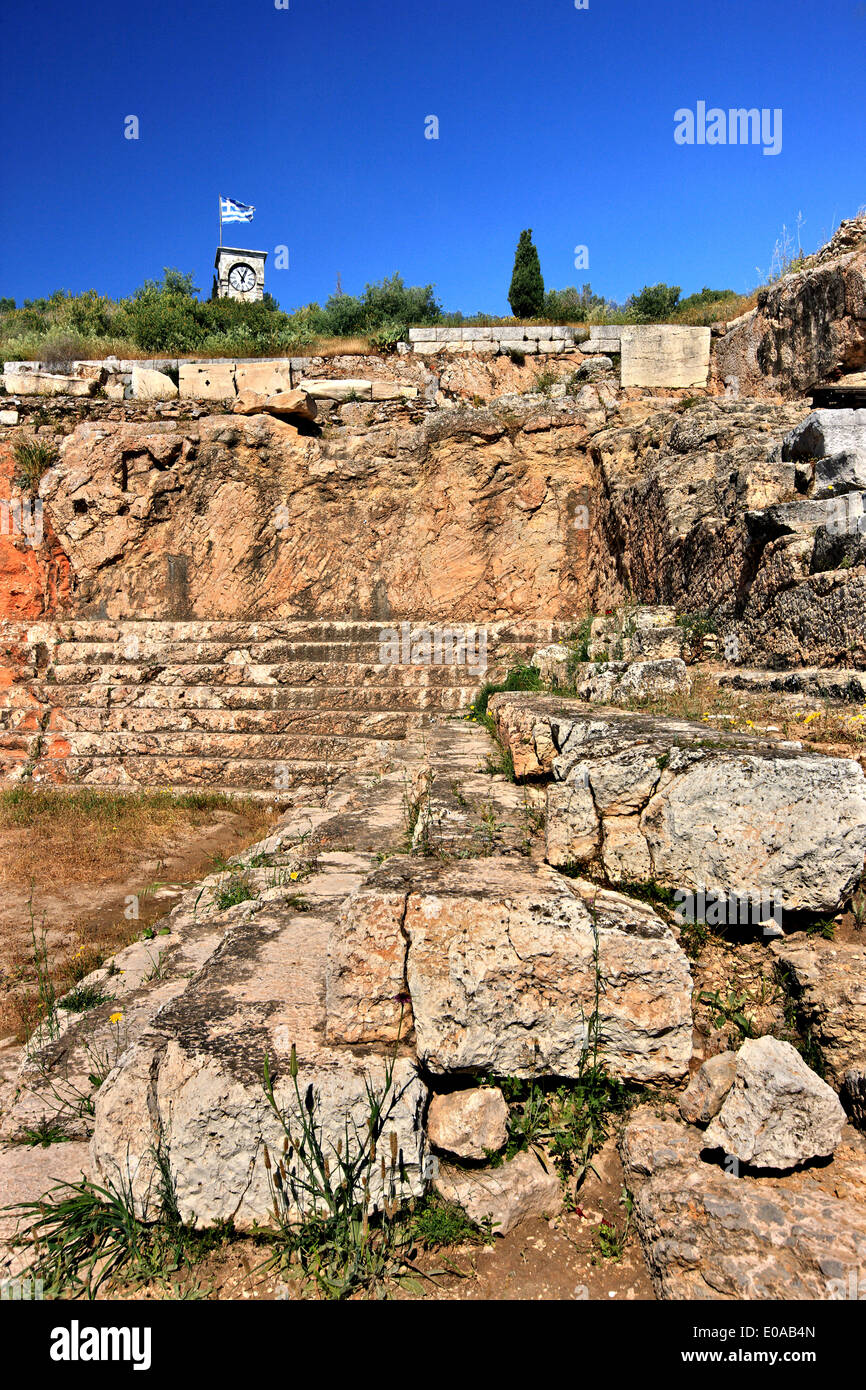 Das Telesterion in der archäologischen Stätte von Eleusis ('Elefsis' oder "Elefsina"), Attika, Griechenland Stockfoto