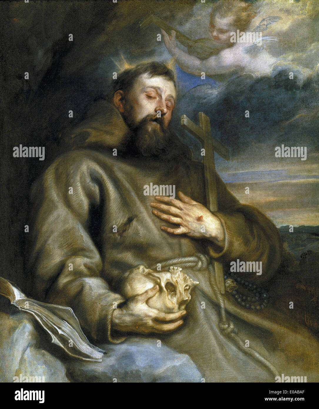 Anton van Dyck Saint Francis von Assisi in Ekstase Stockfoto