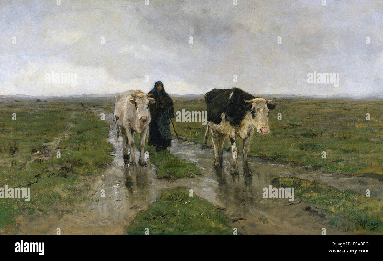 Anton Mauve ändern Weide Stockfoto