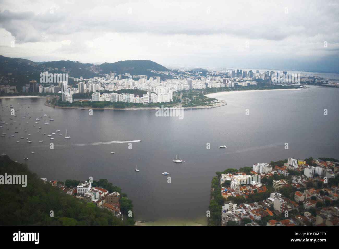 Blick auf Rio De Janeiro vom Zuckerhut, Brasilien Stockfoto