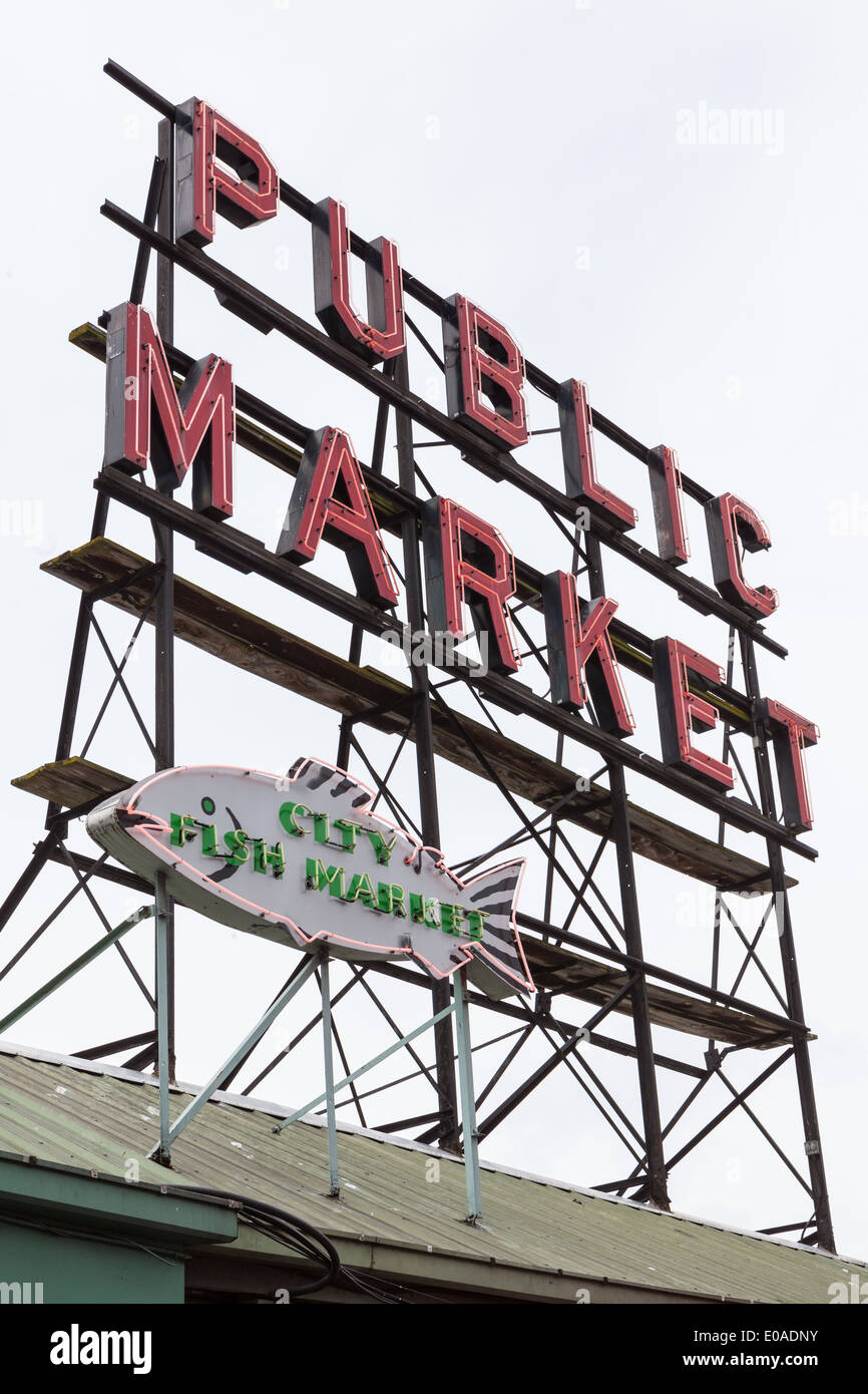 Pike Place Market in Seattle, Washington Stockfoto