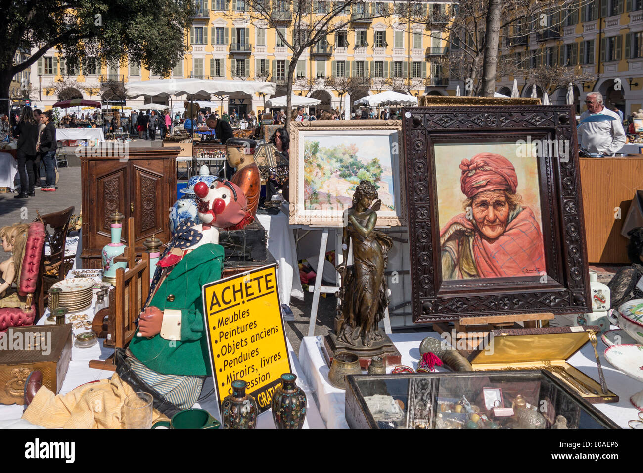 Markt, Place Garibaldi, Nizza, Alpes Maritimes, Provence, Côte d ' Azur, Mittelmeer, Frankreich, Europa zu fliehen, Stockfoto