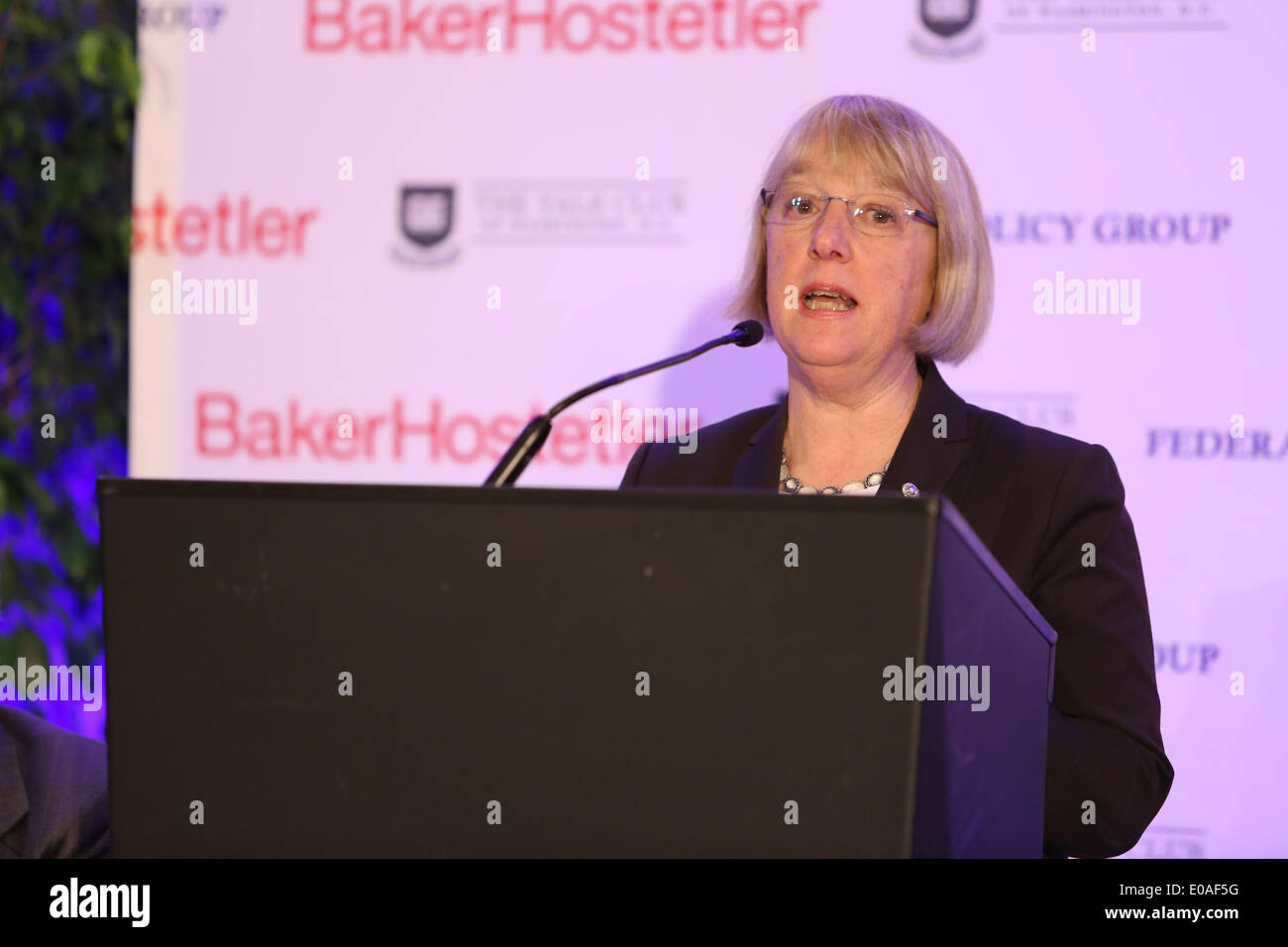 Washington, DC, USA. 7. Mai 2014. Senat Budget Vorsitzende PATTY MURRAY (D -Wash) liefert Hinweise auf die die BakerHostestler in seinem 25. jährlichen gesetzgebenden Seminar mit Schwerpunkt auf '' Steuer- und Gesundheitsversorgung-bezogene Probleme, einschließlich das Budget Steuerpolitik Reform, Gesundheitswesen, Energie, JOBS Act, geistiges Eigentum und Patentreform und Regulierung der Finanzmärkte. Bildnachweis: Oliver Contreras/ZUMA Wire/ZUMAPRESS.com/Alamy Live-Nachrichten Stockfoto