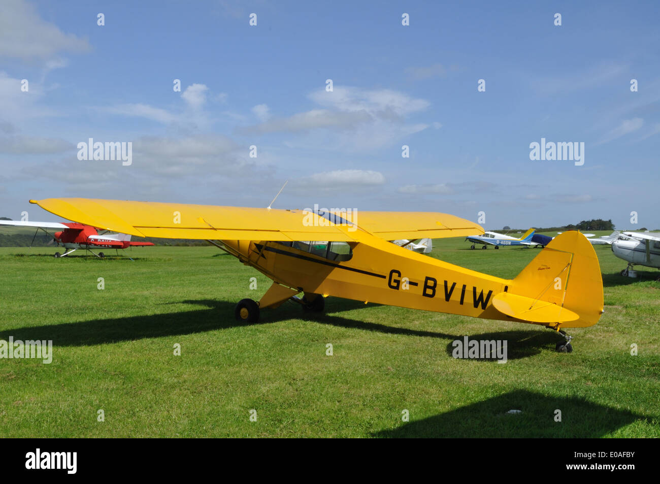 1965 Piper Super Cub PA-18-150 G-BVIW Compton Abbas Airfield, Dorset. Stockfoto