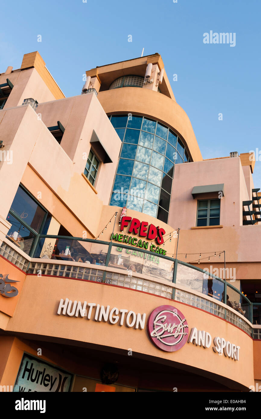 Main Street, Huntington Beach, Kalifornien, USA. Stockfoto