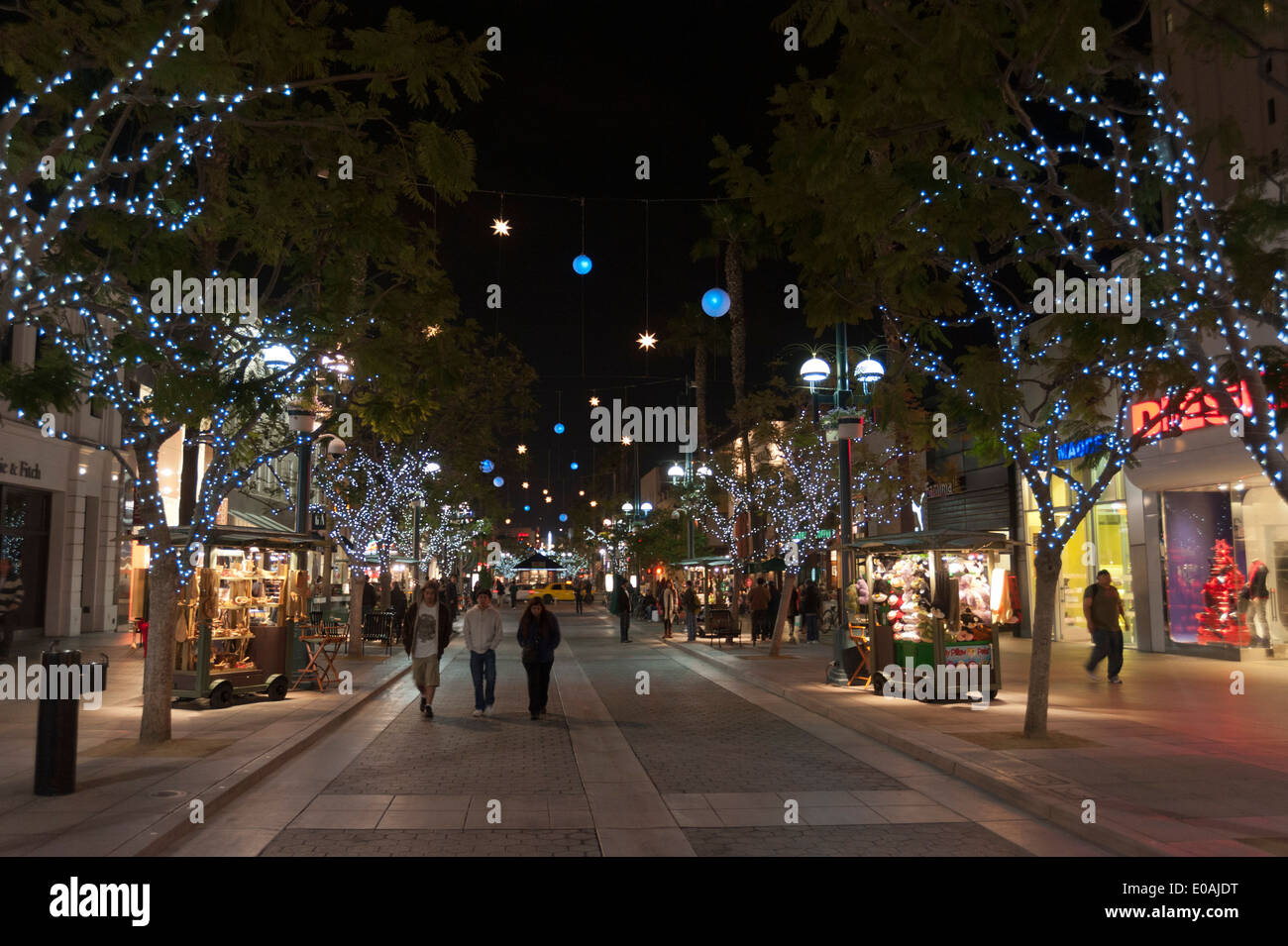 Santa Monica zu Weihnachten, Los Angeles, Kalifornien, USA. Stockfoto