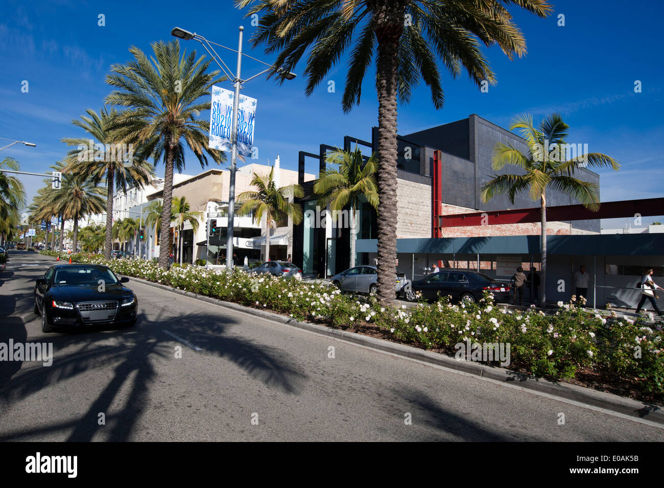 Rodeo Drive, Beverly Hills, Los Angeles, Kalifornien, USA. Stockfoto