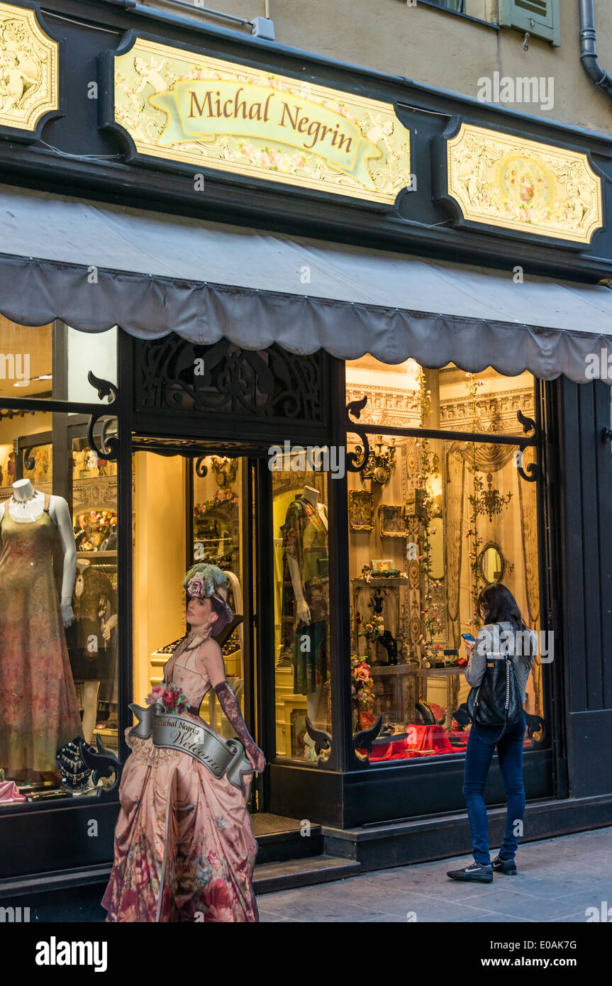 Michal Negrin Vintage Fashion Shop, Nizza, Alpes-Maritimes, Provence, Côte d ' Azur, Mittelmeer, Frankreich, Europa, Stockfoto
