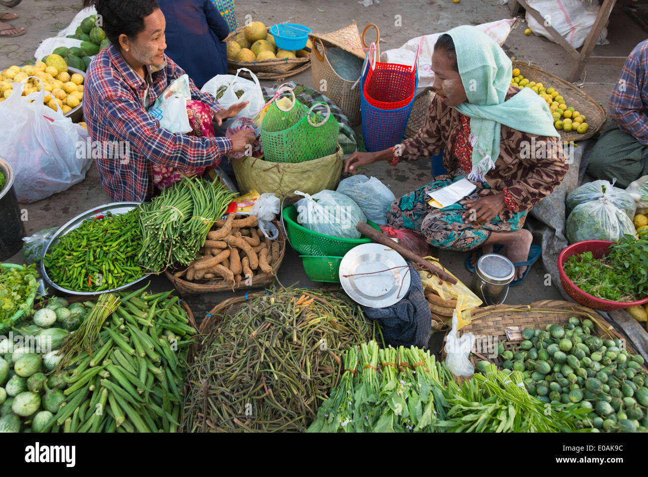Markt, Sittwe, Rakhine State in Myanmar Stockfoto