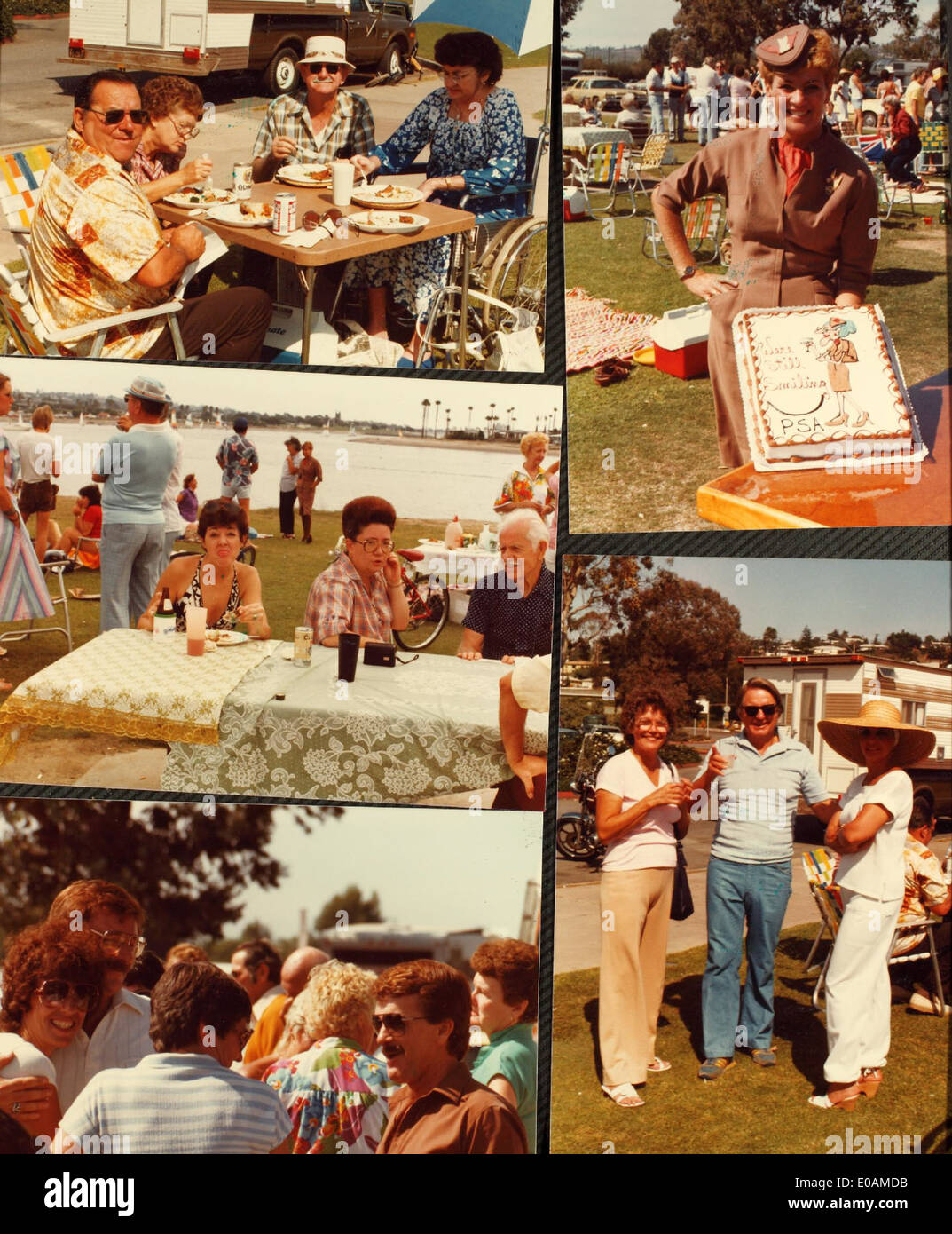 1982 Picknick De Anza Cove Stockfoto