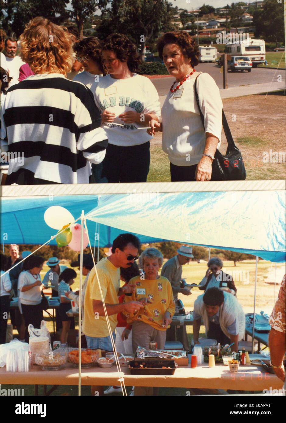 5. jährliche alten Timer Potluck Stockfoto