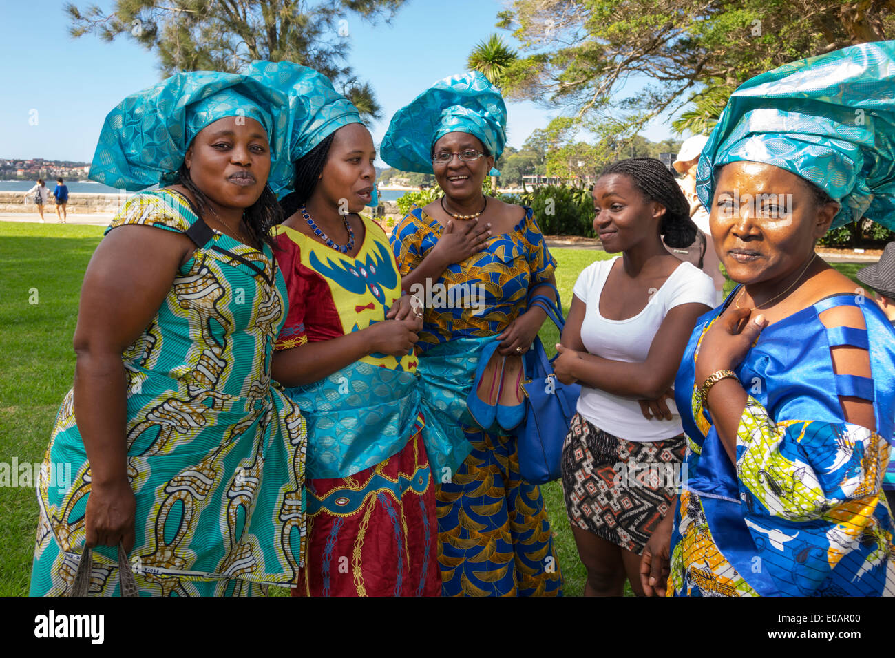 Sydney Australien, New South Wales, Royal Botanic Gardens, JFC African Choir, Sänger, Musiker, Schwarze Schwarze Afrikaner, ethnische Minderheit, Erwachsene Erwachsene Stockfoto