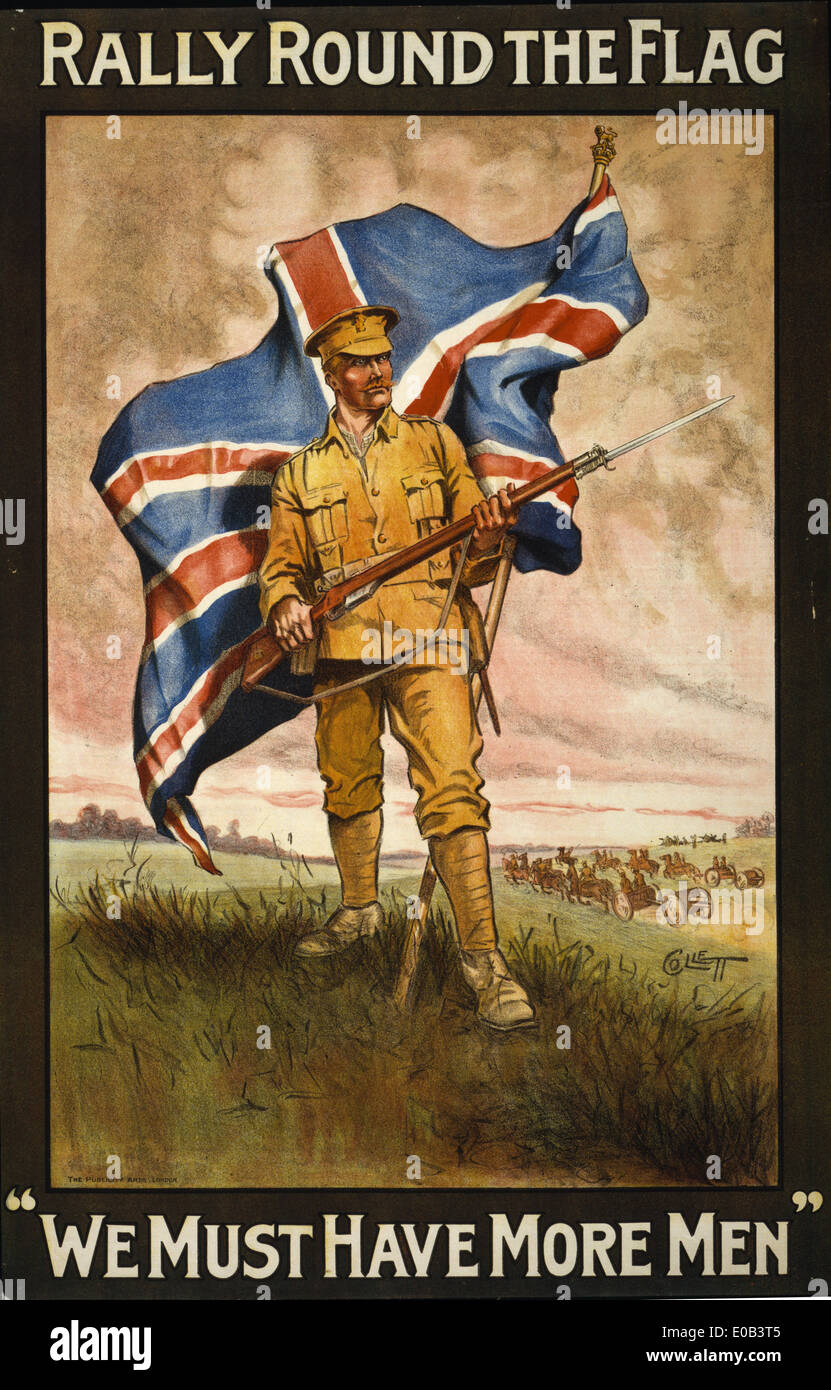 Rallye rund um die Fahne. "Wir müssen mehr Männer" - 1915 Stockfoto