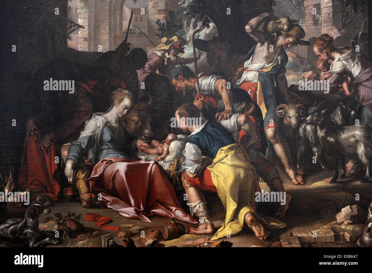 Joachim Wtewael (1566-1638). Niederländischer Maler. Die Anbetung der Hirten, 1598. Centraal Museum. Utrecht. Niederlande. Stockfoto