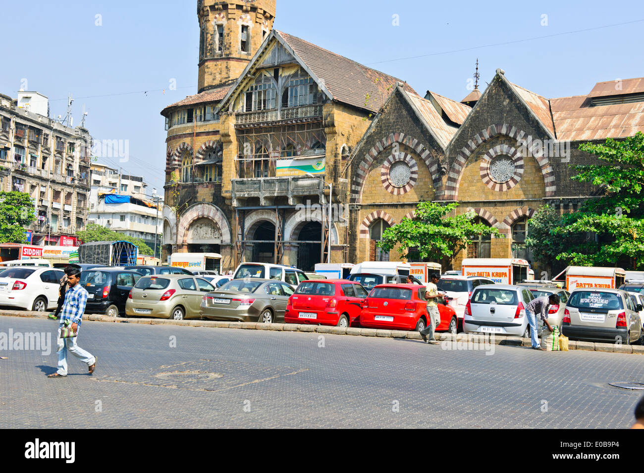 Crawford Gemüsemarkt, gebaut von einem britischen Architekten Sir William Emerson 1865 Mumbai, Bombay, Indien Stockfoto