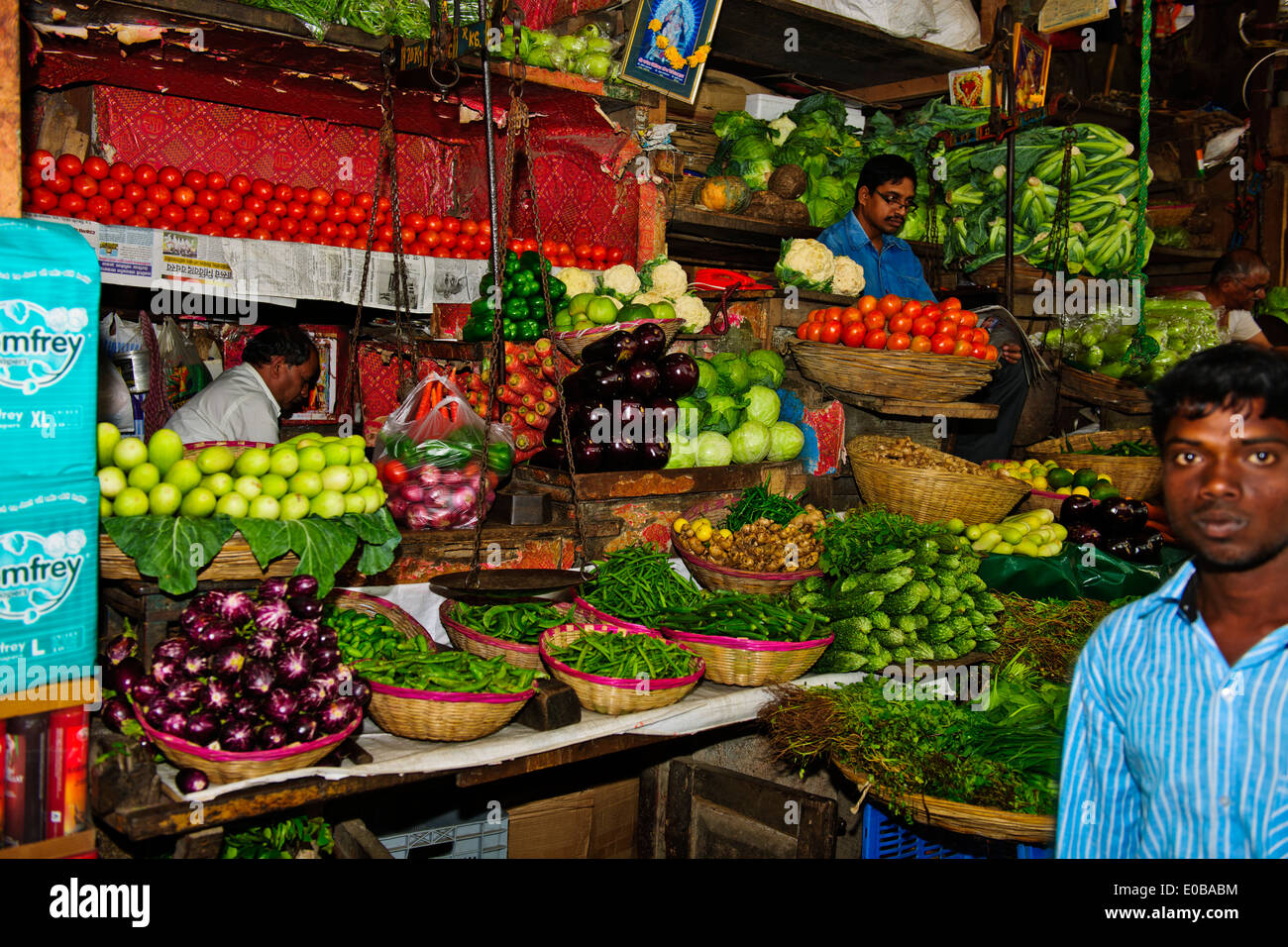 Crawford Gemüsemarkt, gebaut von einem britischen Architekten Sir William Emerson 1865 Mumbai, Bombay, Indien Stockfoto