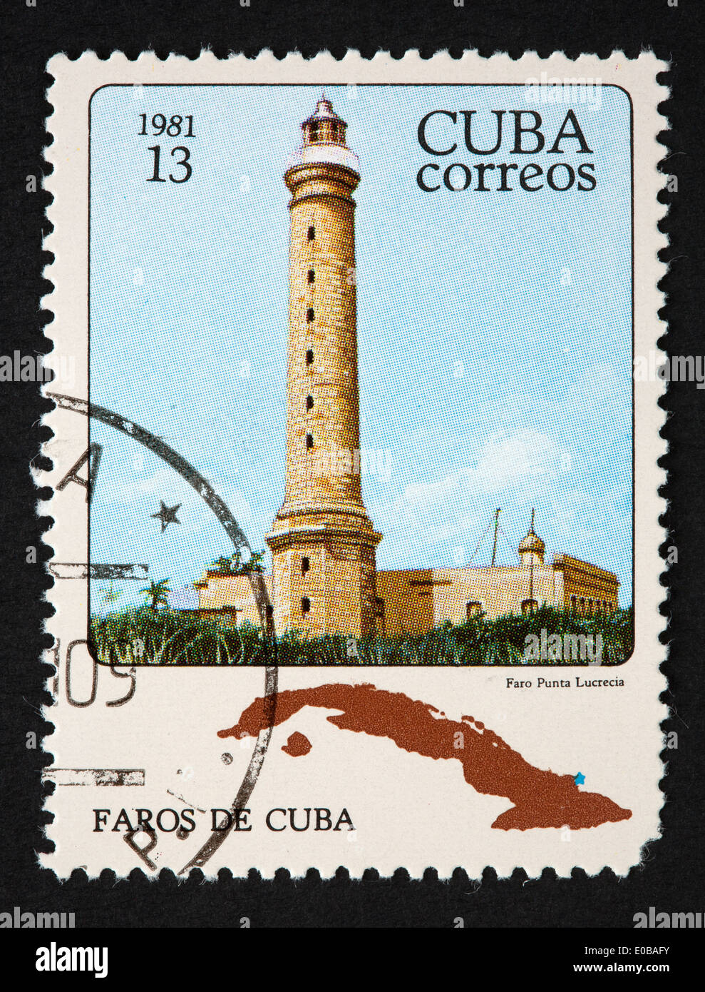 Kubanischen Briefmarke Stockfoto