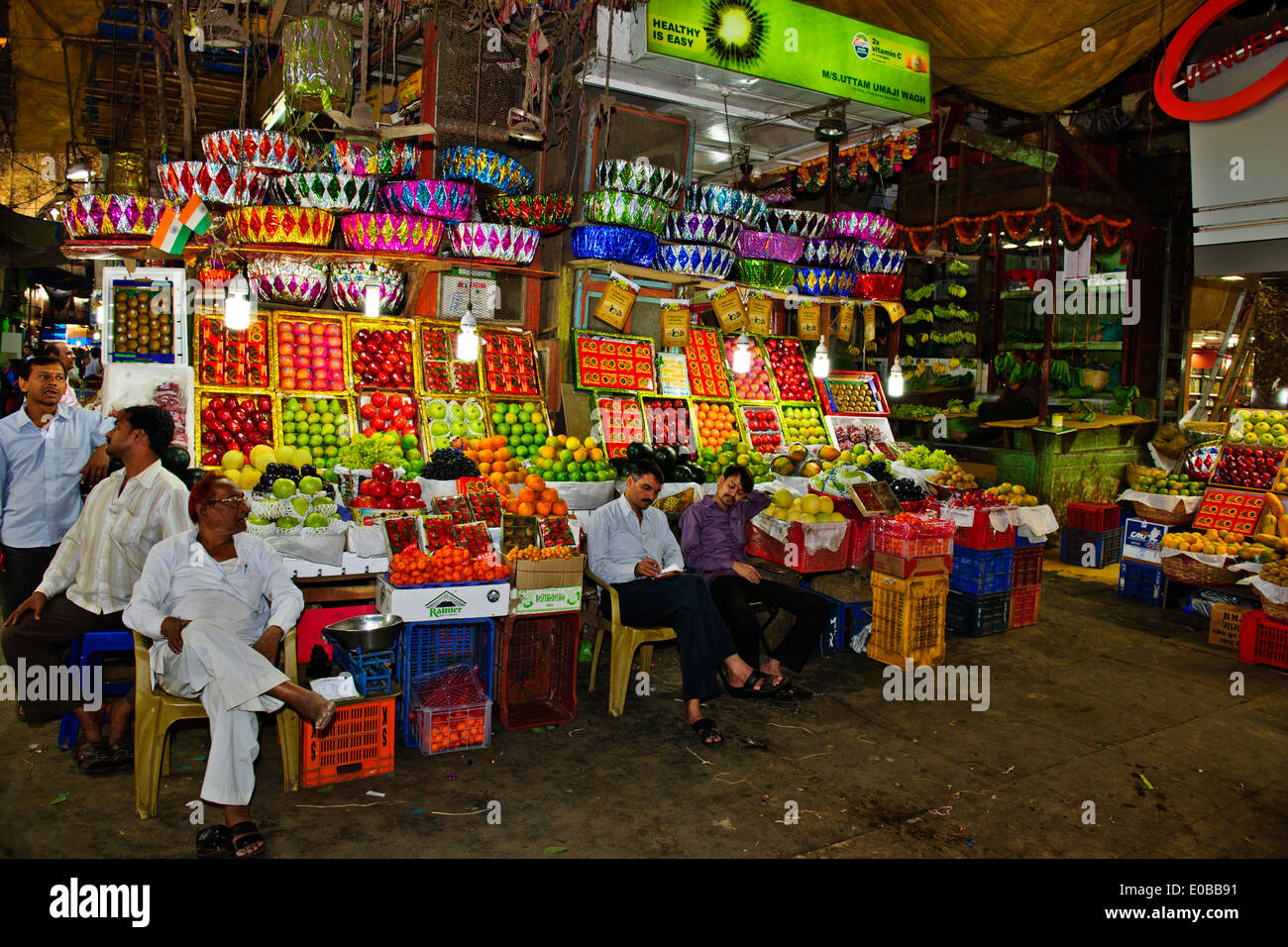 Crawford Gemüsemarkt, gebaut von einem britischen Architekten Sir William Emerson 1865 Mumbai, Bombay, Indien Stockfoto