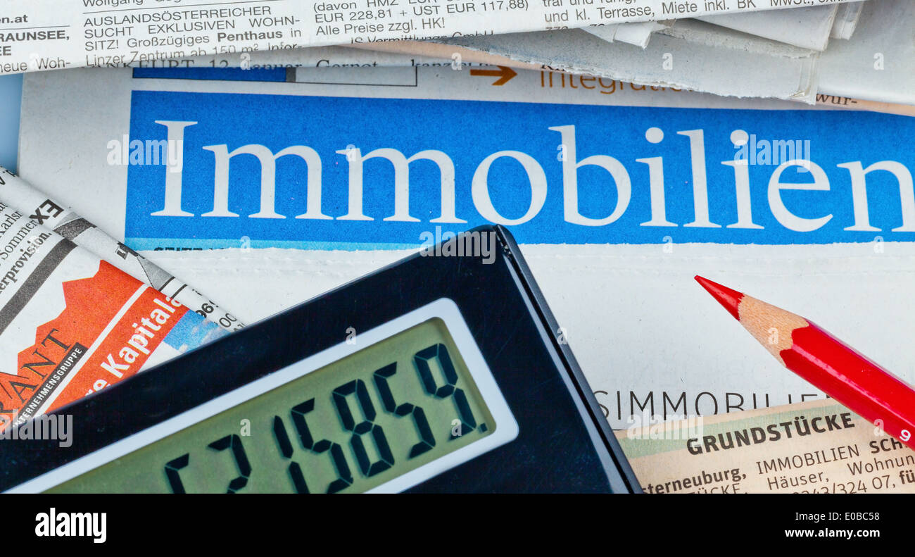 In Einer Zeitung Ist Immobilien Zum Kauf Angeboten Werbung Fur