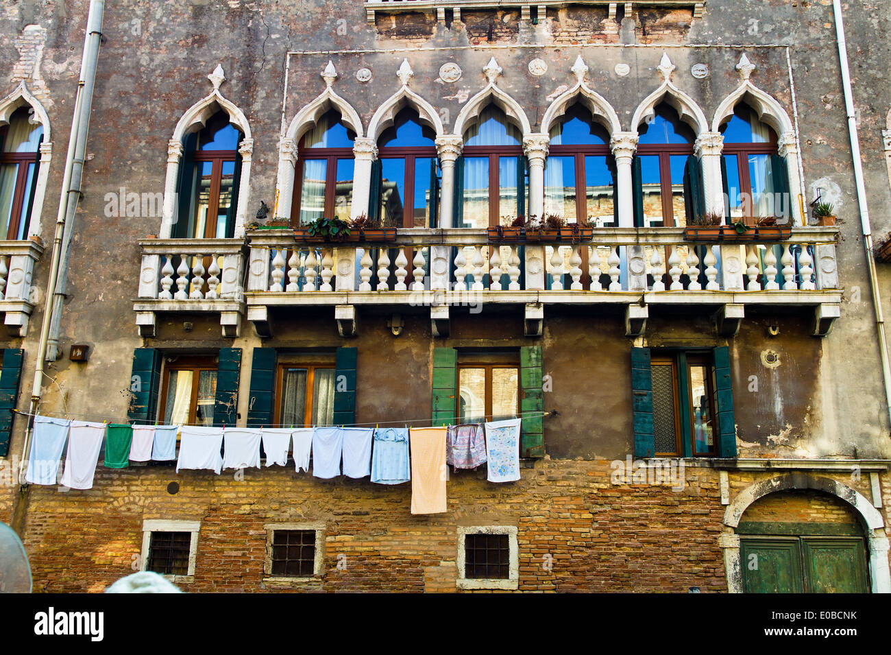 Ein Blick auf die einzigartige Stadt Vendig in Italien, Eine Ansicht der Einzigartigen Stadt Vendig in Italienisch. Stockfoto