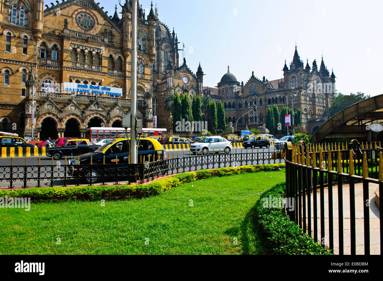 Chhatrapati Shivaji Terminus, ehemals Victoria Terminus ist ein UNESCO-Weltkulturerbe, ein historischer Bahnhof in Mumbai Stockfoto