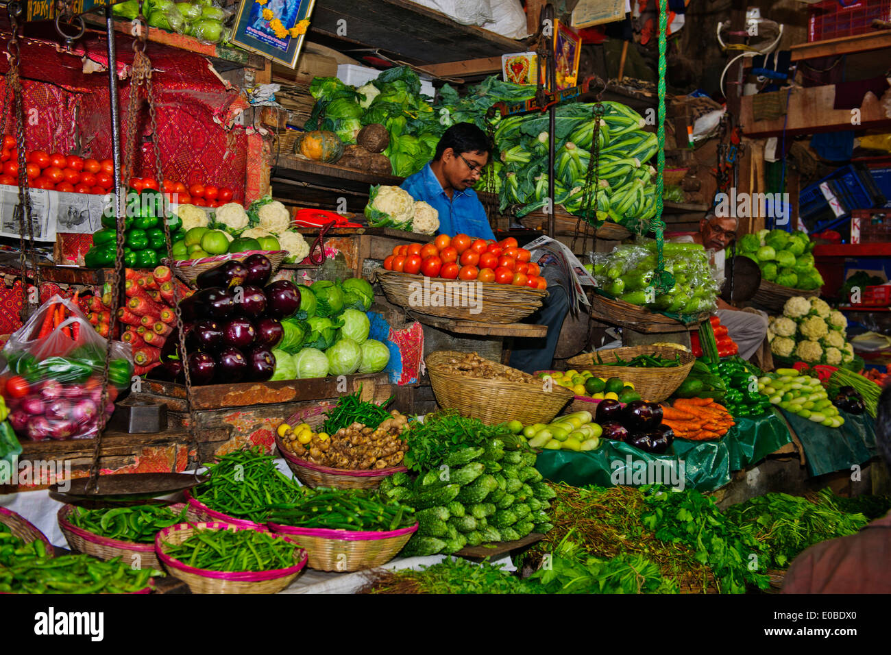 Crawford Gemüsemarkt, gebaut von einem britischen Architekten Sir William Emerson 1865 Mumbai, Bombay, Indien Stockfoto