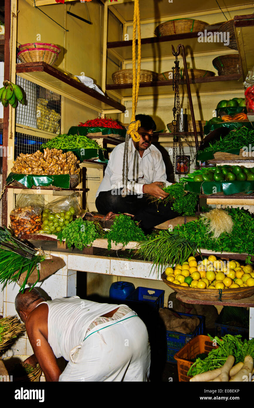 Crawford Gemüsemarkt, gebaut von einem britischen Architekten Sir William Emerson 1865 Mumbai, Bombay, Indien Stockfoto
