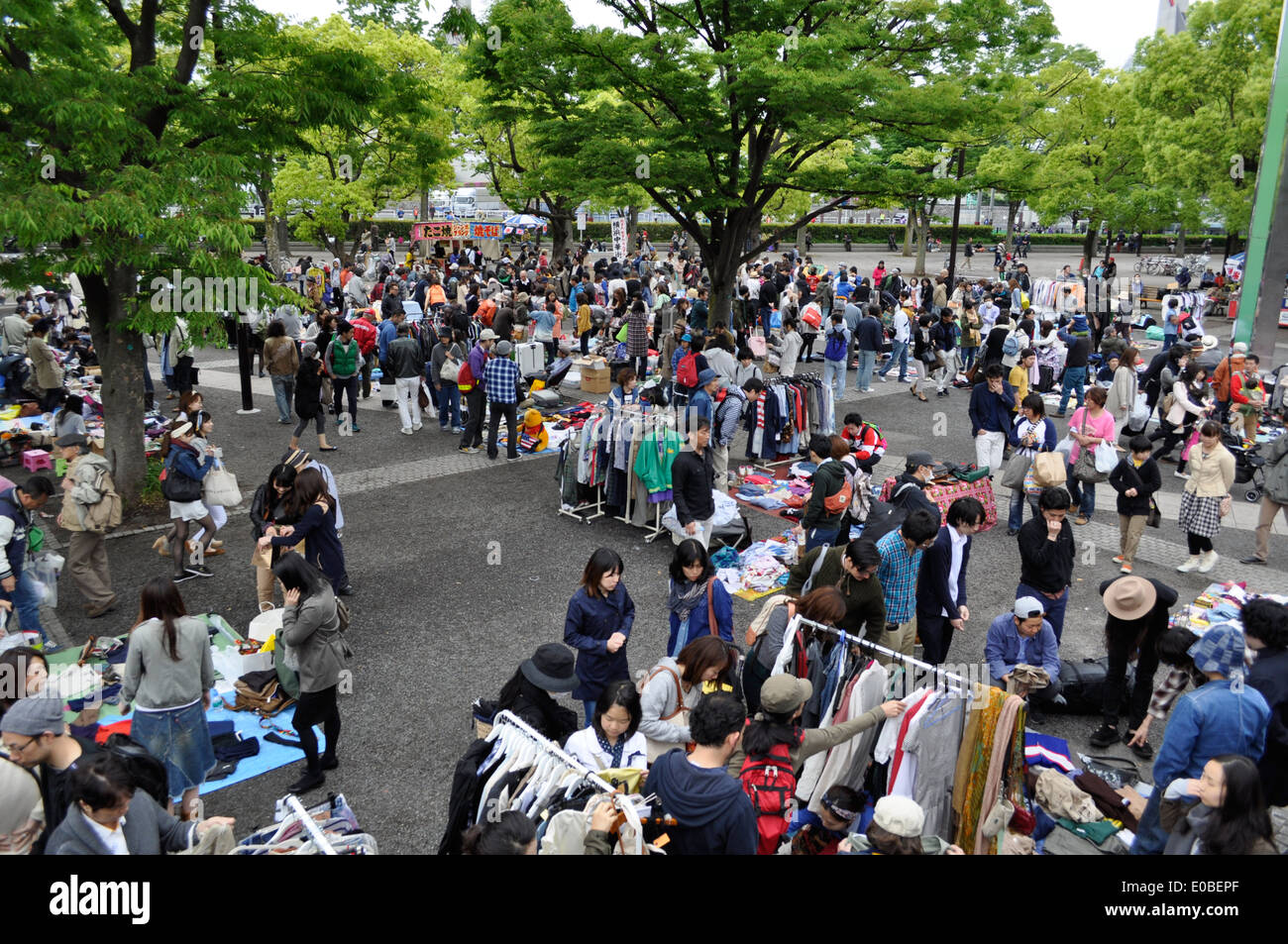 Yoyogi Park Tokyo Japan.Flea Markt. Stockfoto