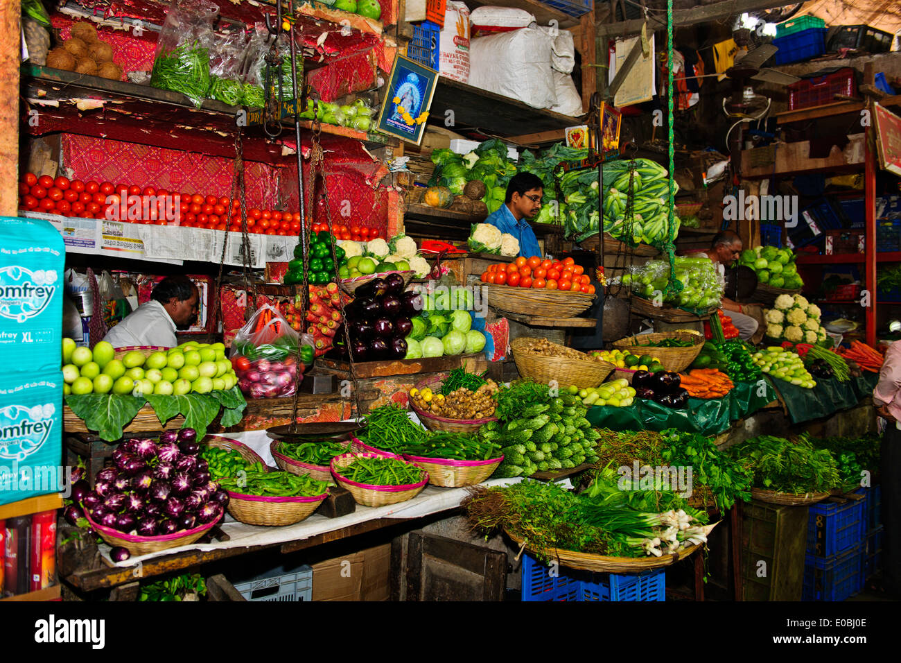 Crawford Gemüsemarkt, gebaut von einem britischen Architekten Sir William Emerson 1865 Mumbai, Bombay, Indien Stockfoto