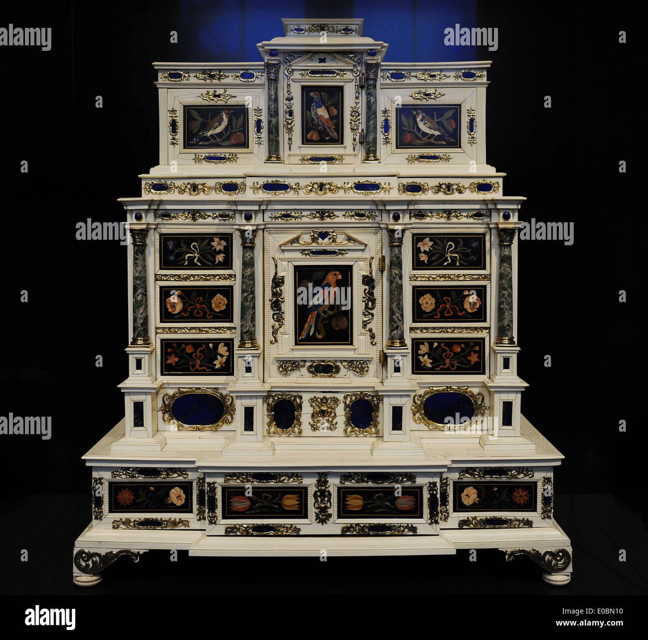 Schrank, ca. 1660-1670. Augsburg. Rijskmuseum. Amsterdam. Holland. Stockfoto