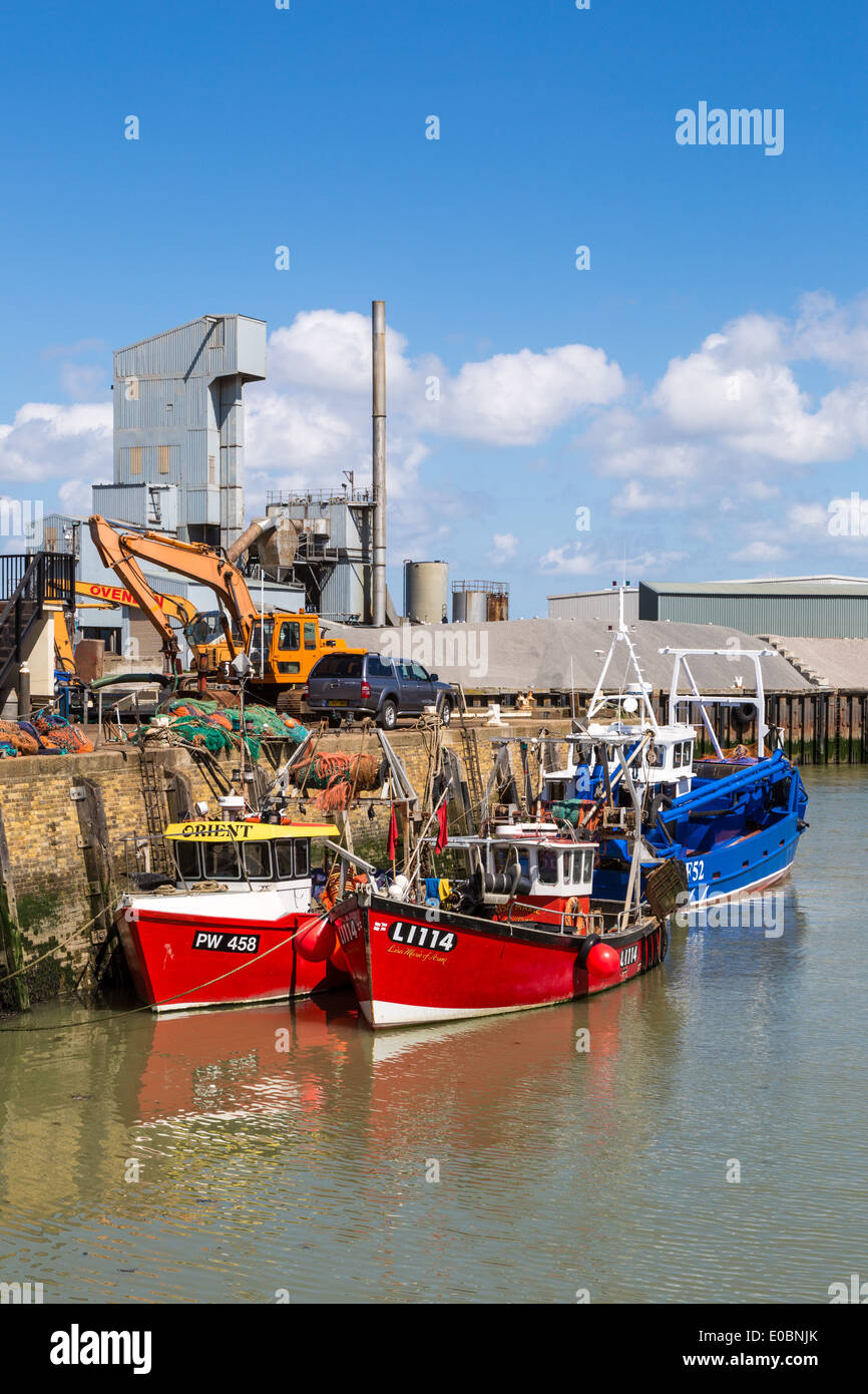 Hafen von Whitstable, Kent an einem sonnigen Tag Stockfoto