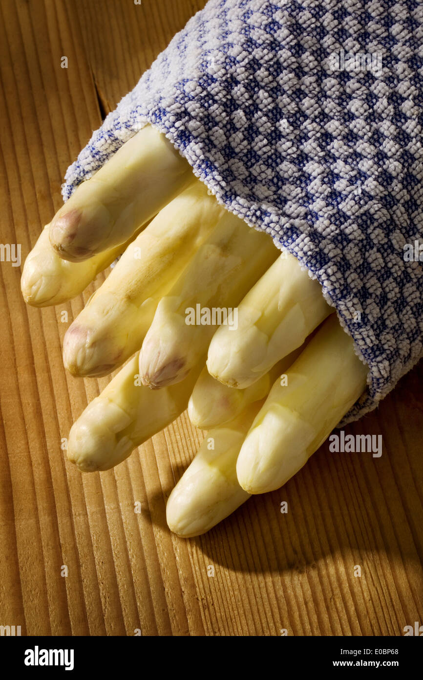 Weiße Asparagi Polen in der Spargelzeit Stockfoto