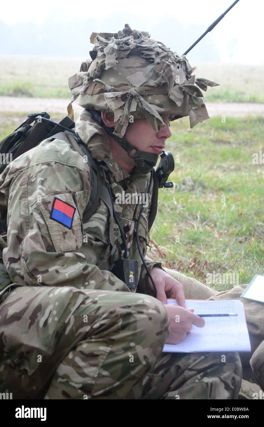 Die BOWMAN-Familie von taktischen Funkgeräten stellt die britische Armee mit HF, VHF und UHF sprach- und Kommunikation f Stockfoto