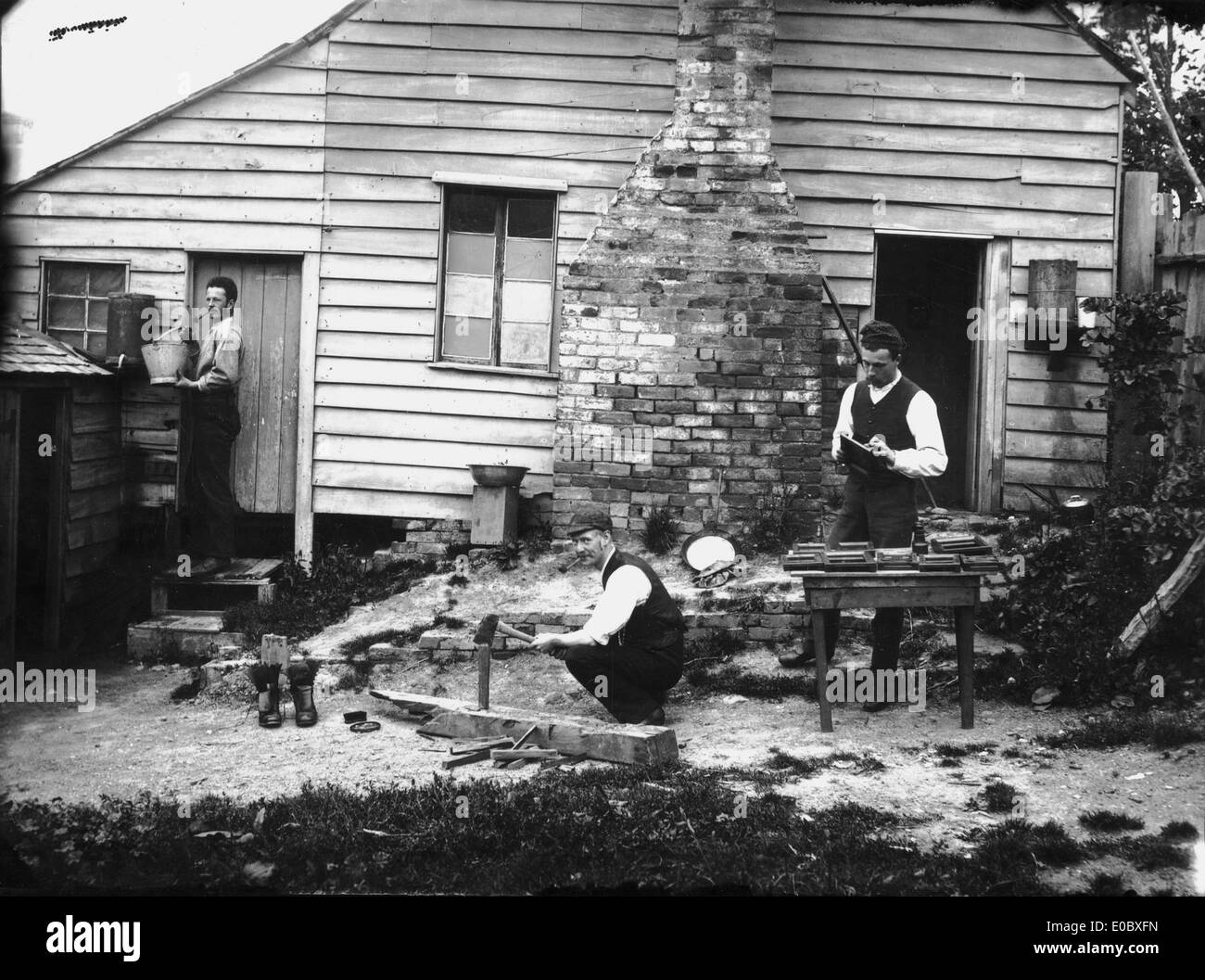 Den alten Kram, Cuba Street, Wellington, 1883 Stockfoto