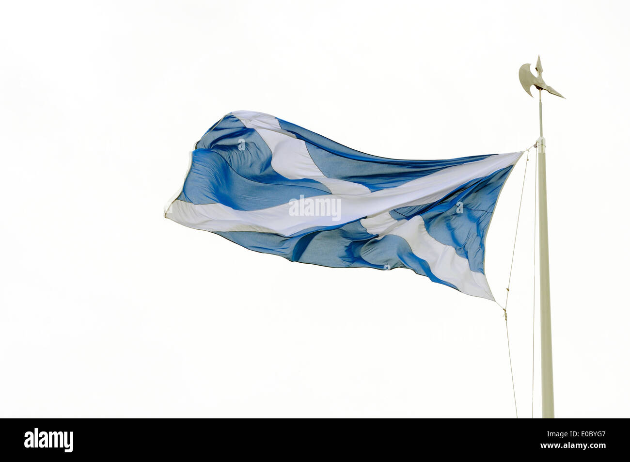 Schottische Flagge bei Bannockburn, Stirlingshire, Schottland Stockfoto