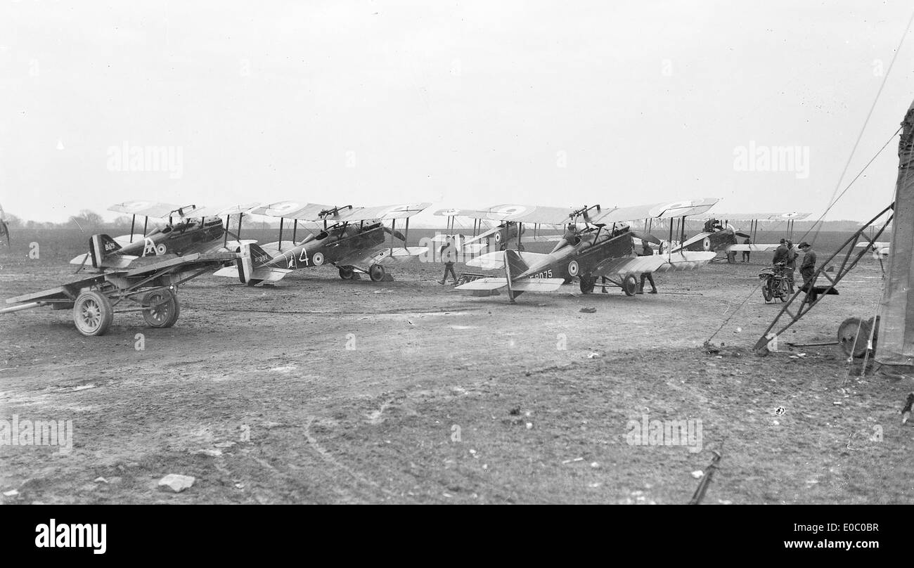 Australische S.E.5A Kämpfer Flugzeuge des Geschwaders Nr. 6 (Ausbildung) Stockfoto