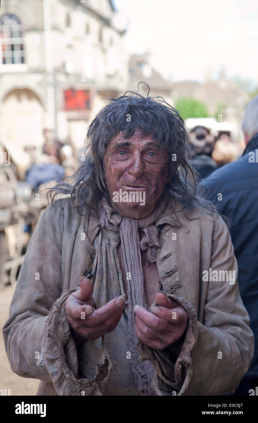 Corsham, Wiltshire, UK. 7. Mai 2014. Porträt des Schauspielers am Set während der Dreharbeiten Poldark Credit: Jane Tregelles/Alamy Live News Stockfoto