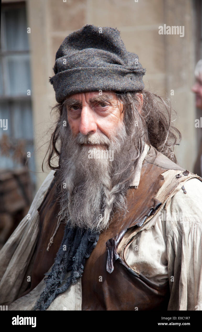 Corsham, Wiltshire, UK. 7. Mai 2014. Schauspieler am Filmset von Poldark Stockfoto