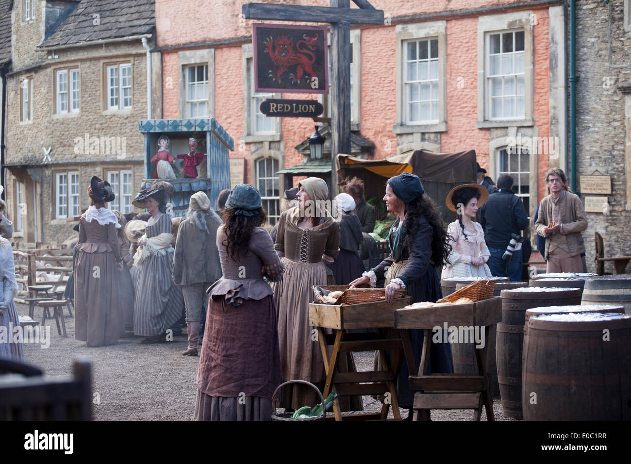Corsham, Wiltshire, UK. 7. Mai 2014. Das Film-Set von Poldark Stockfoto