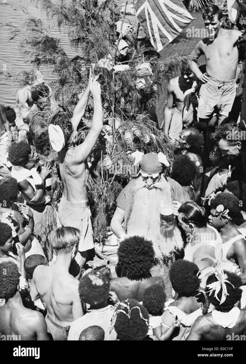 Weihnachten auf HMAS Benalla, 1944 Stockfoto