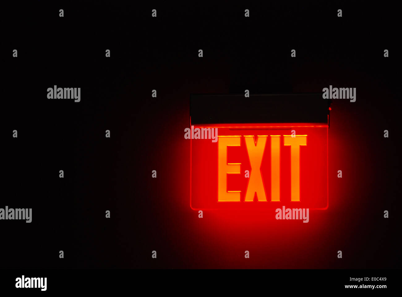 Notausgangsschild Stockfoto