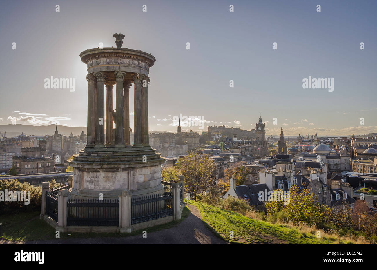 Calton Hill Edinburgh im Herbst Stockfoto