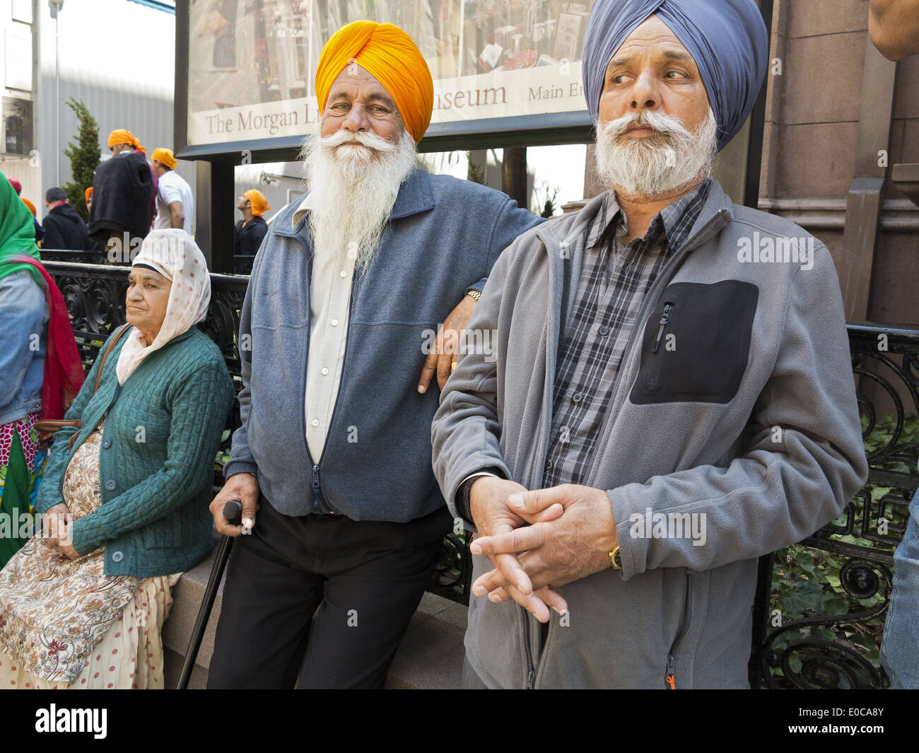 Die 27. jährliche Sikh Day Parade auf der Madison Avenue in New York City. Stockfoto