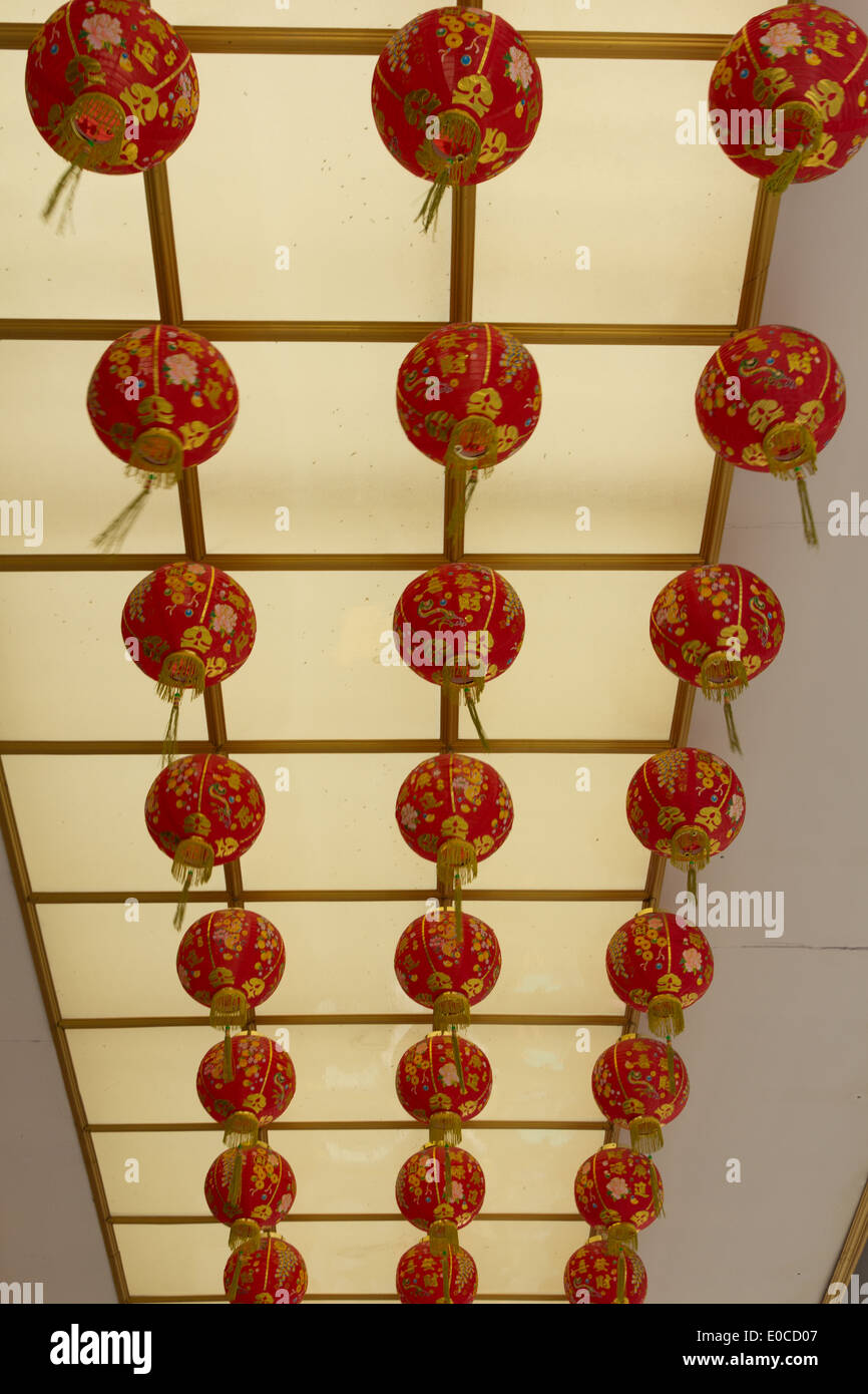 Chinesische Laterne hängen an der Decke Stockfoto